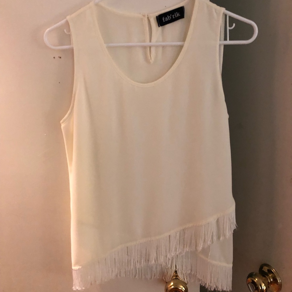 Ivory Fabrik Fringe Top